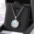 Gold and Silver Tone Crystal Enamel Evil Eye Pendant Necklaces view 7