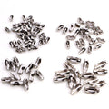 Silver Tone Ball Chain Connector Clasps in Eight Sizes and Styles view 3