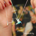 Blue Green Enamel Hummingbird Necklace Earrings Options view 4