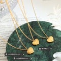 Polished Heart Pendant Necklace Gold Rose Gold Steel Lengths view 2