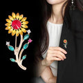 Sunflower Two Designs Metal Brooch Pin for Jackets and Lapels view 3