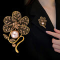 Flower Metal Brooch Pin for Jackets and Lapels Pictured Design view 5