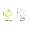 Polished Gold Silver Sunflower Alloy Charms in 2 Styles view 2