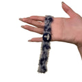 Blue Fuzzy Floral Crystal Choker Necklace Fashion Jewelry view 5
