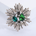 Statement Radiating Crystal Burst Brooch in Four Colorways view 8