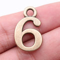 Metal Number Charms Zero Through Nine in Detailed Metal Finishes for Jewelry Making view 12