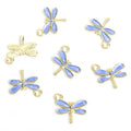 Enamel-Look Gold Silver Dragonfly Alloy Charms in 14 Styles view 6