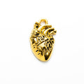 Anatomical Heart Metal Charm in 3 Decorative Finishes view 3