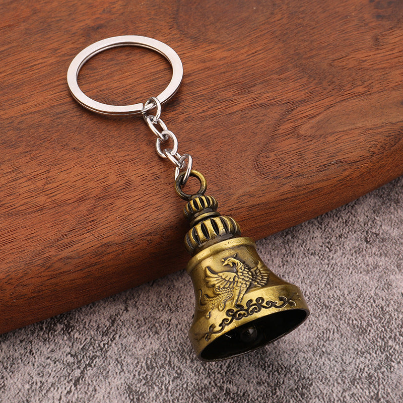 Chinese Style Retro Bell Zinc Alloy Keychain Backpack Pendant