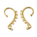 Curved Ear Cuff Hooks With Beaded Loops in Eight Colors view 3