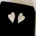 Textured Crystal Stud Earrings in Four Geometric Designs view 2