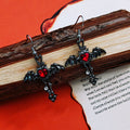 Gothic Black Metal Dangle Earrings Spider Moon Cross Styles view 11