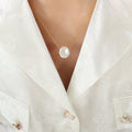 Irregular Baroque Pearl Pendant Necklace Gold Or Steel Chain view 7