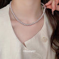 Lavender Pink Pearl Bead Strand Necklace Two Sizes view 4
