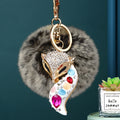 Multigem Fox Keychains with Fourteen Pom Colors and Multiple Loop Styles view 4