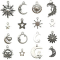 Silver-Tone Sun and Moon Metal Charms with 17 Listed Options view 6