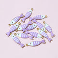 Striped Fish Charms Jewelry Making Components In Detailed Metal Finishes view 10