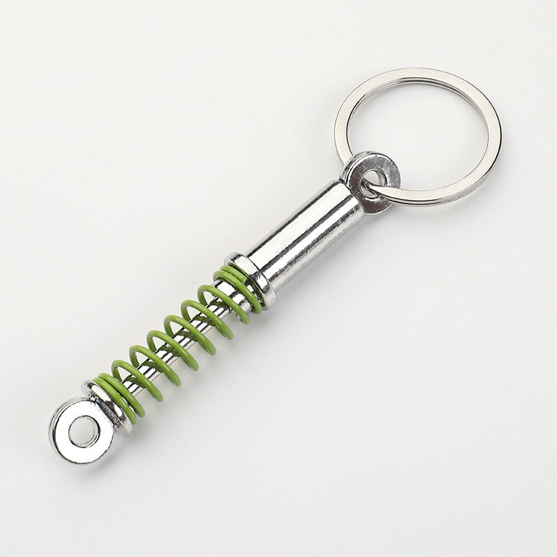 Car Shock Absorber Suspension Model Metal Keychain for Auto Enthusiasts