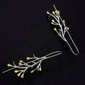 Branch and Leaf Long Drop Earrings in Silver Tone Jewelry view 2