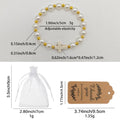 Pearl Gold Spacer Cross Stretch Bracelet Cream Bead view 3