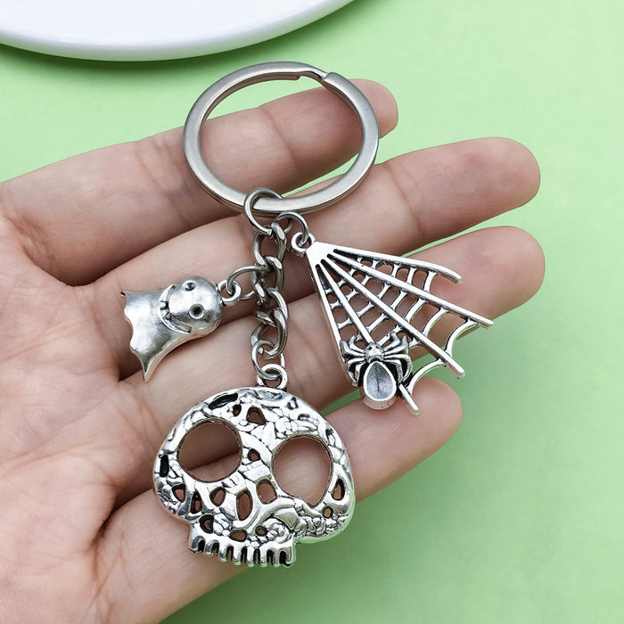 Halloween Charm Keychains Featuring Skull Web Ghost Across 44 Pictured Variations