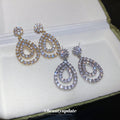 Crystal Teardrop Earrings in Silver and Gold for Everyday Styling view 3