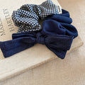Fabric Gingham Scrunchie Denim Bow Bear Clip 5 Styles view 9