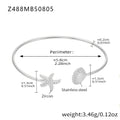 Sea Life Open Bangle Collection in Seven Metal Styles view 10