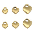 Stainless Steel Gold-Tone Heart Metal Charms with 14 Listed Options view 5