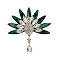 Peacock Metal Brooch Pin for Jackets and Lapels Pictured Design view 1