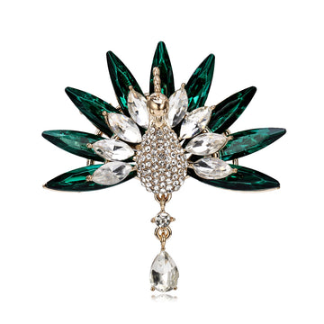 Peacock Metal Brooch Pin for Jackets and Lapels Pictured Design