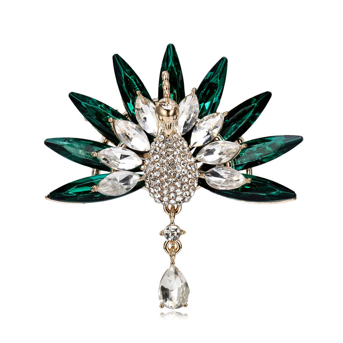Peacock Metal Brooch Pin for Jackets and Lapels Pictured Design