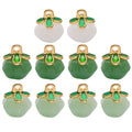 Three-Color Jade-Look Glass Pumpkin Charm Collection view 5