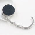 Round Folding Handbag Table Hook with Crystal Rim Setting view 3