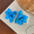 Layered Orchid Stud Earrings in Five Bright Colorways view 9