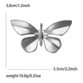 Polished Butterfly Brooch Smooth Metal Gold Silver Tone view 5