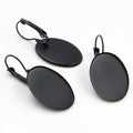 Oval Cabochon Leverback Earring Bases in Multiple Finishes view 7