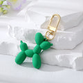 Gold Tone Balloon Dog Clip Keychains in Fourteen Colors view 7