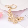 Rhinestone Butterfly Keychain Multicolor Metal Bag Charm view 4