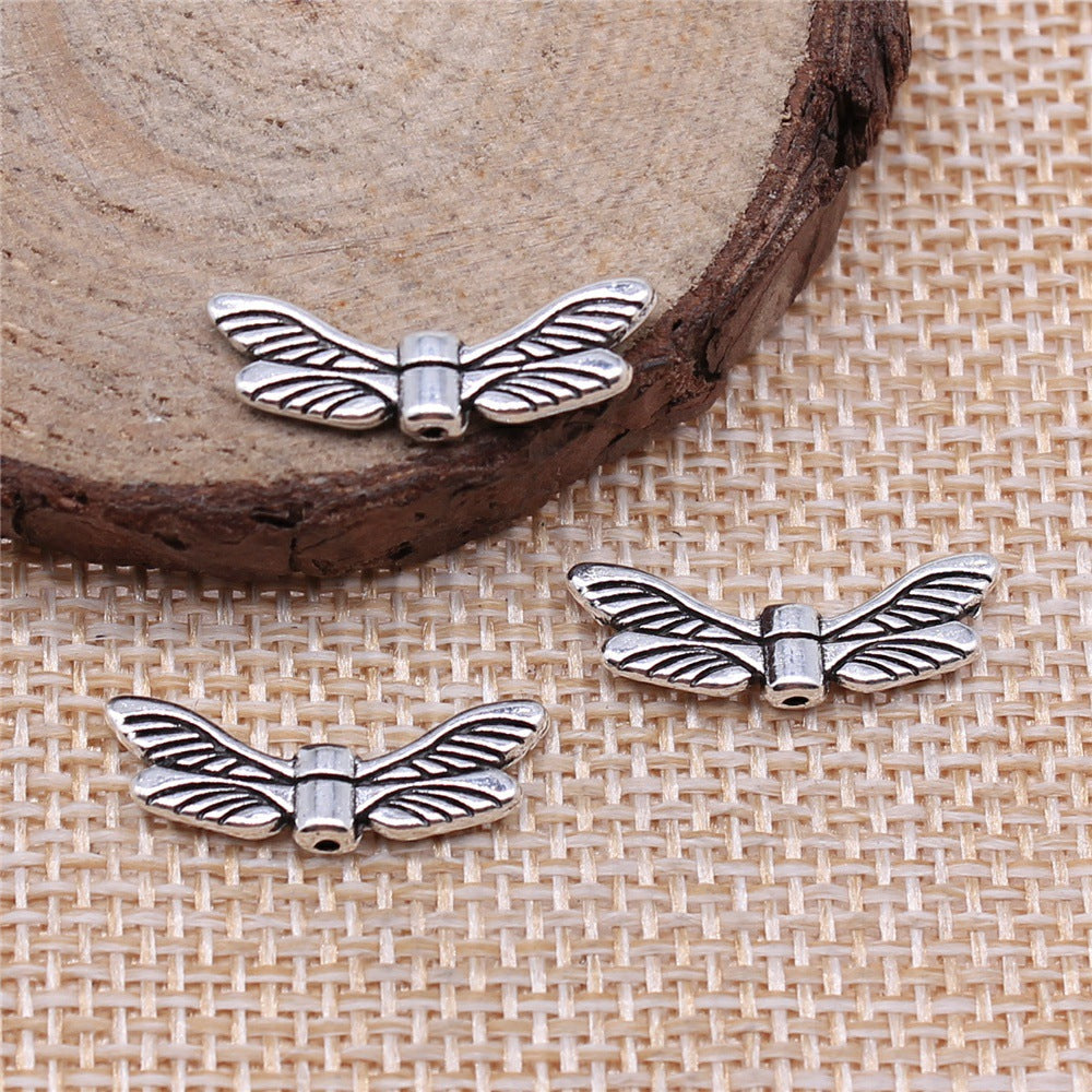 20x7mm 0.8g Multicolor Zinc Alloy Butterfly Wing Loose Metal Beads for Bracelet DIY Jewelry Making