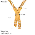 Chevron Mesh Multi-Strand Necklace Bracelet Gold Steel view 6