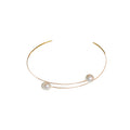 Gold Pearl Wire Collar and Silver Bar Necklace Three Styles view 5