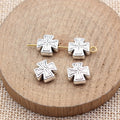 Cross Shaped Small Hole Spacer Beads in Two Antique Finishes view 2