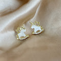 Horse and Rocking Horse Novelty Stud Earrings in Three Styles view 7