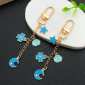 Six Celestial Floral and Sweet Metal Clasp Keychain Designs view 3