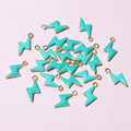 Tiny Enamel Lightning Bolt Metal Charms in Nine Colors view 9