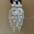 Crystal Chandelier Earrings with Floral Tops in Three Colors view 8