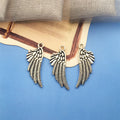 Antique Silver Zinc Alloy Dragonfly Wing Charm Pendant for DIY Bracelet Necklace Garment Decor