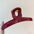 Acrylic Square Window Claw Hair Clip Solid Red Color view 6