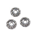 Swirl Ring Metal Spacer Beads in Three Antique Finishes view 3